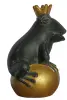 Product image 6 of the product “Frog Prince sitting on ball, approx. 30cm height, cast stone, hollow, handcrafted & coloured ”